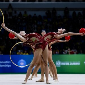 Brasil conquista dois ouros inéditos no Mundial de Ginástica Rítmica e faz história em Frankfurt